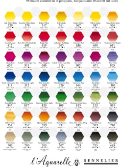 Sennelier Farba akwarelowa w półkostce l’Aquarelle - - 322 Royal Blue