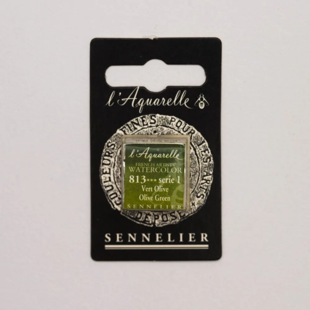 Sennelier Farba akwarelowa w półkostce l’Aquarelle - - 813, Olive Green