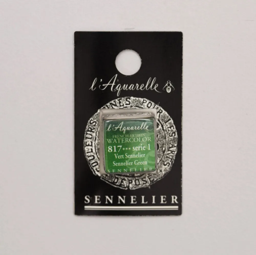 Sennelier Farba akwarelowa w półkostce l’Aquarelle - - 819, Sap Green > Farby Akwarelowe