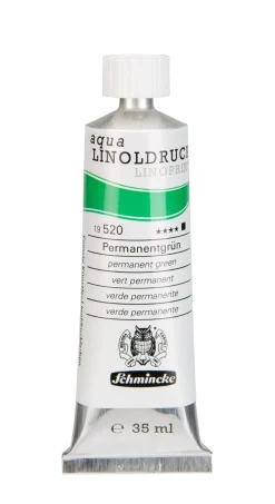 Schmincke Farba Aqua Linoprint - - 520, Permanent Green, 35 ml