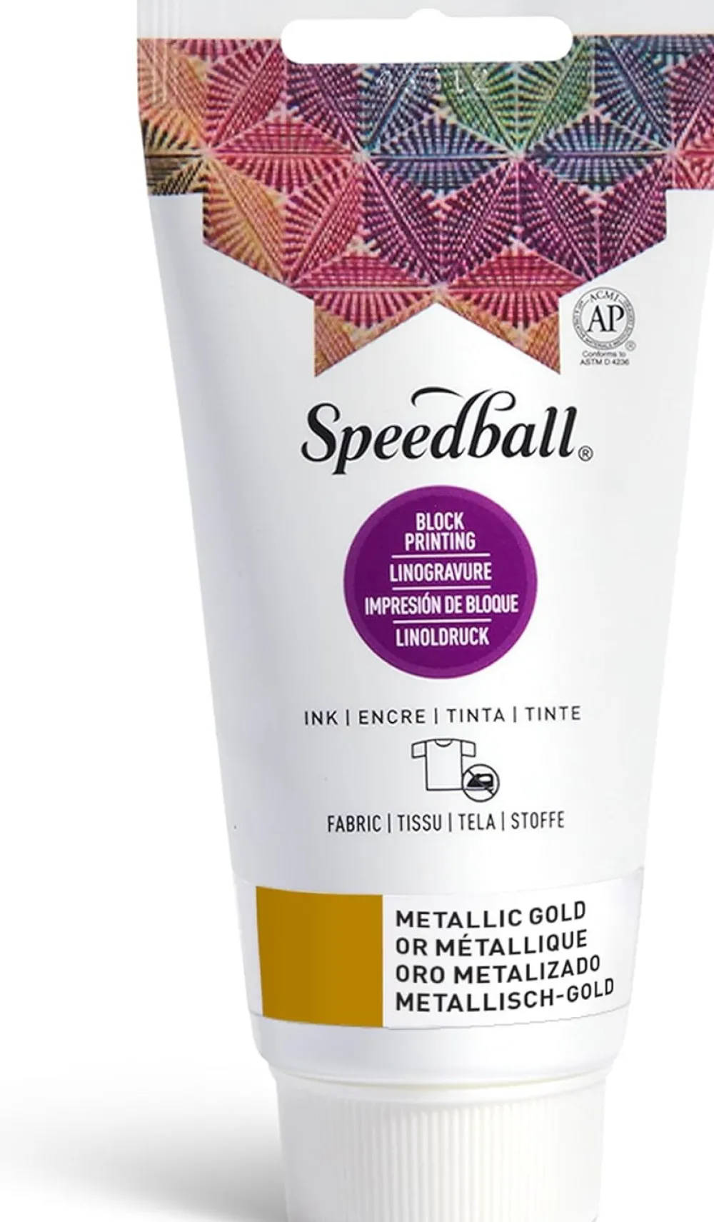 Speedball Farba do linorytu Block Printing Ink - - Metallic Gold 75 ml