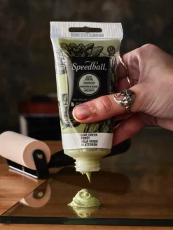 Speedball Farba do linorytu Water-Soluble Ink - - Silver 75 ml > Techniki Graficzne