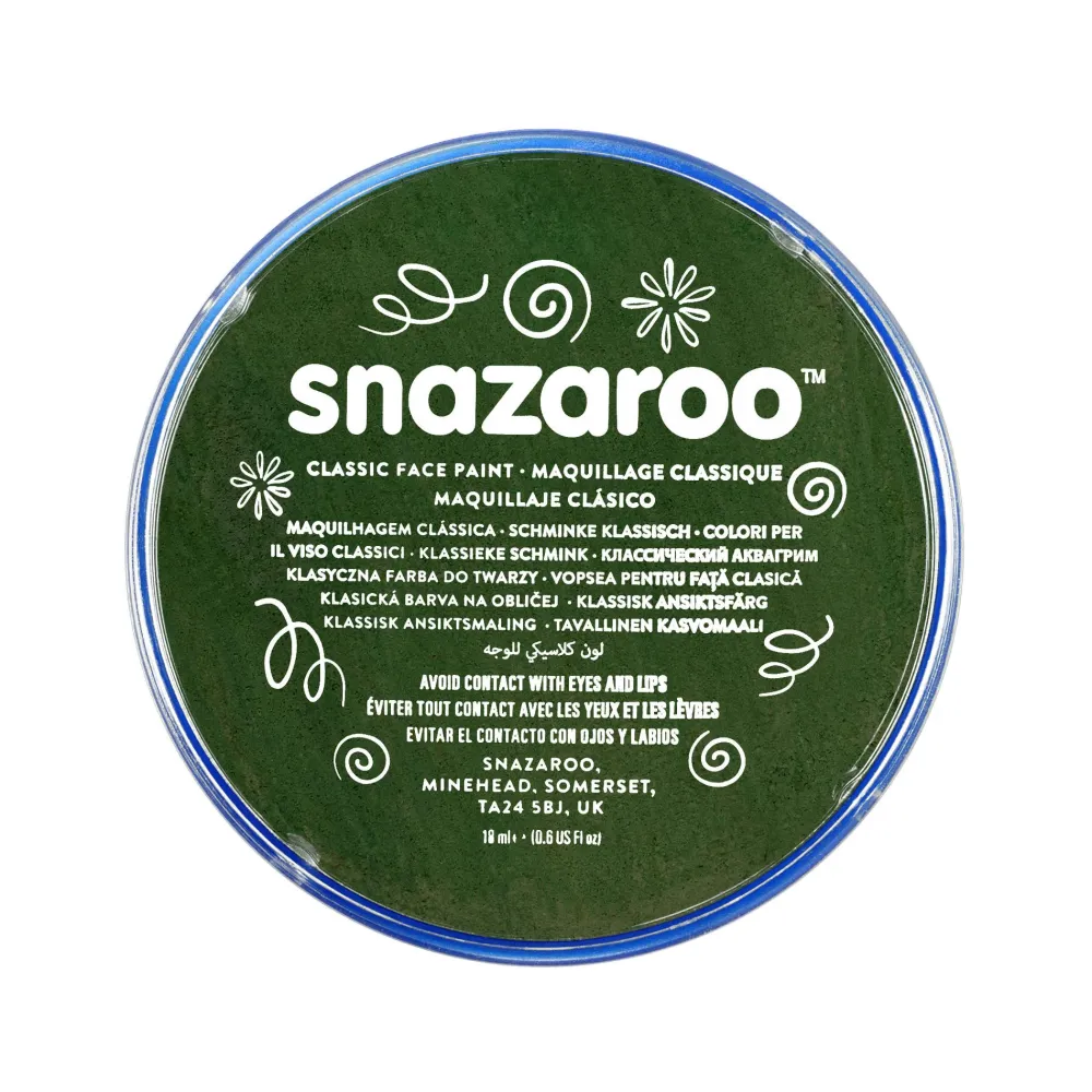 Snazaroo Farba do malowania twarzy - - Dark Green, 18 ml > Farby Do Twarzy I Ciała
