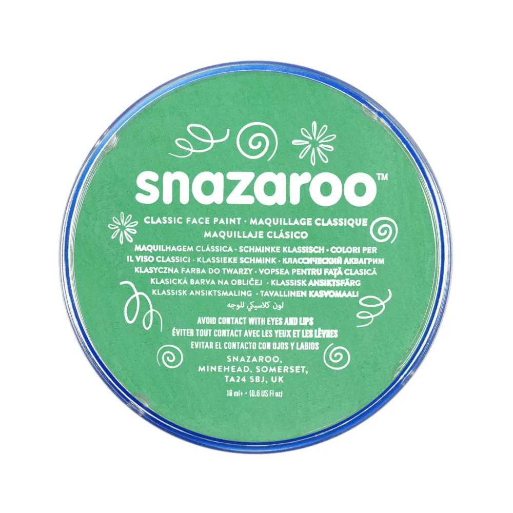 Snazaroo Farba do malowania twarzy - - Bright Green, 18 ml