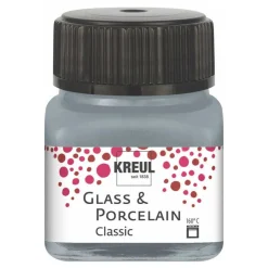 Kreul Farba do szkła i porcelany Classic - - Metallic Silver, 20 ml ><noscript><img width=
