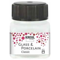 Kreul Farba do szkła i porcelany Classic - - White, 20 ml