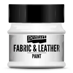 Pentart Farba do tkanin i skór - - biała, 50 ml > Farby I Pisaki Do Tkanin