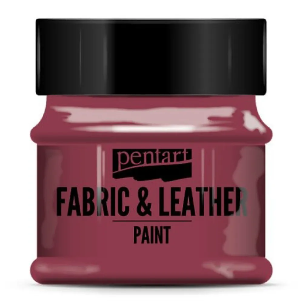 Pentart Farba do tkanin i skór - - bordowa, 50 ml