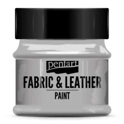 Pentart Farba do tkanin i skór - - srebrna, 50 ml