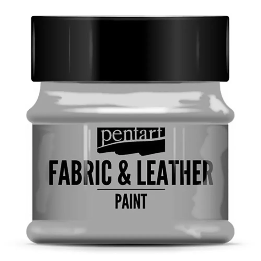 Pentart Farba do tkanin i skór - - szara, 50 ml