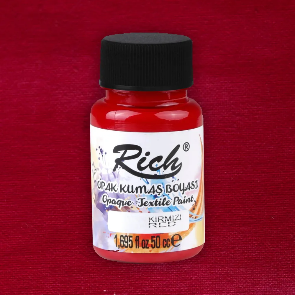 Rich Farba do tkanin Opaque - - Red, 50 ml