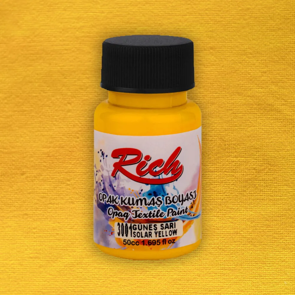 Rich Farba do tkanin Opaque - - Solar Yellow, 50 ml > Farby I Pisaki Do Tkanin