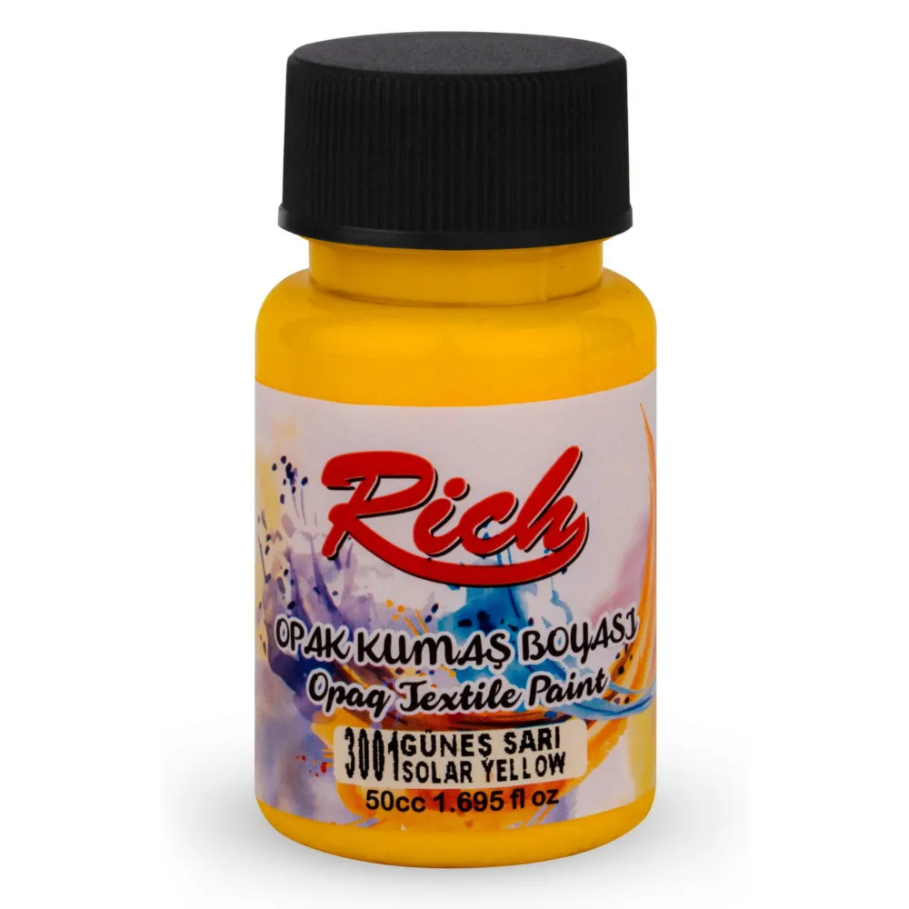 Rich Farba do tkanin Opaque - - Solar Yellow, 50 ml > Farby I Pisaki Do Tkanin