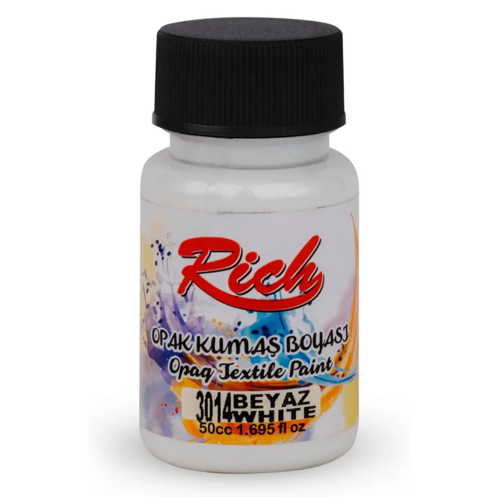 Rich Farba do tkanin Opaque - - White, 50 ml