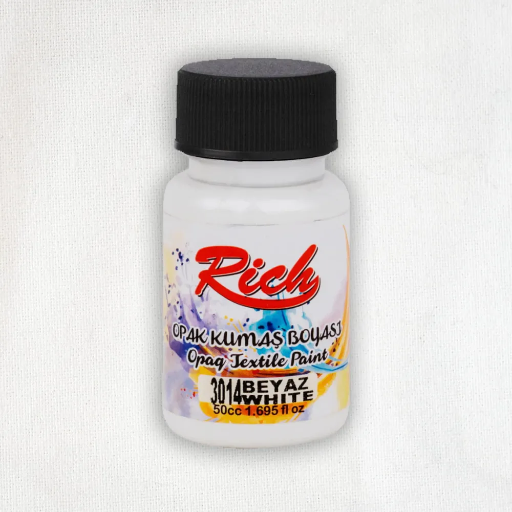 Rich Farba do tkanin Opaque - - White, 50 ml