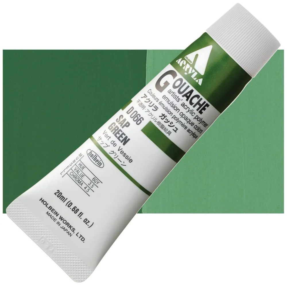 Holbein Farba gwasz Acryla Gouache - - Sap Green, 20 ml