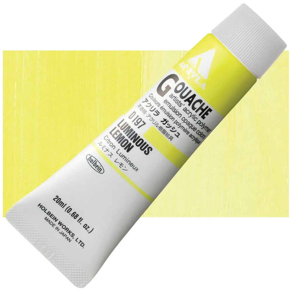 Holbein Farba gwasz Acryla Gouache - - Luminous Lemon, 20 ml
