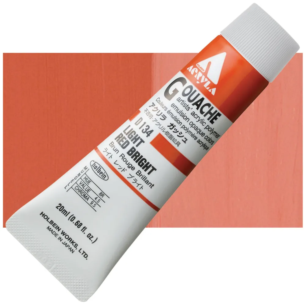 Holbein Farba gwasz Acryla Gouache - - Light Red Bright, 20 ml > Farby Gwasze I Tempery