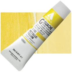 Holbein Farba gwasz Acryla Gouache - - Metallic Yellow, 20 ml > Farby Gwasze I Tempery