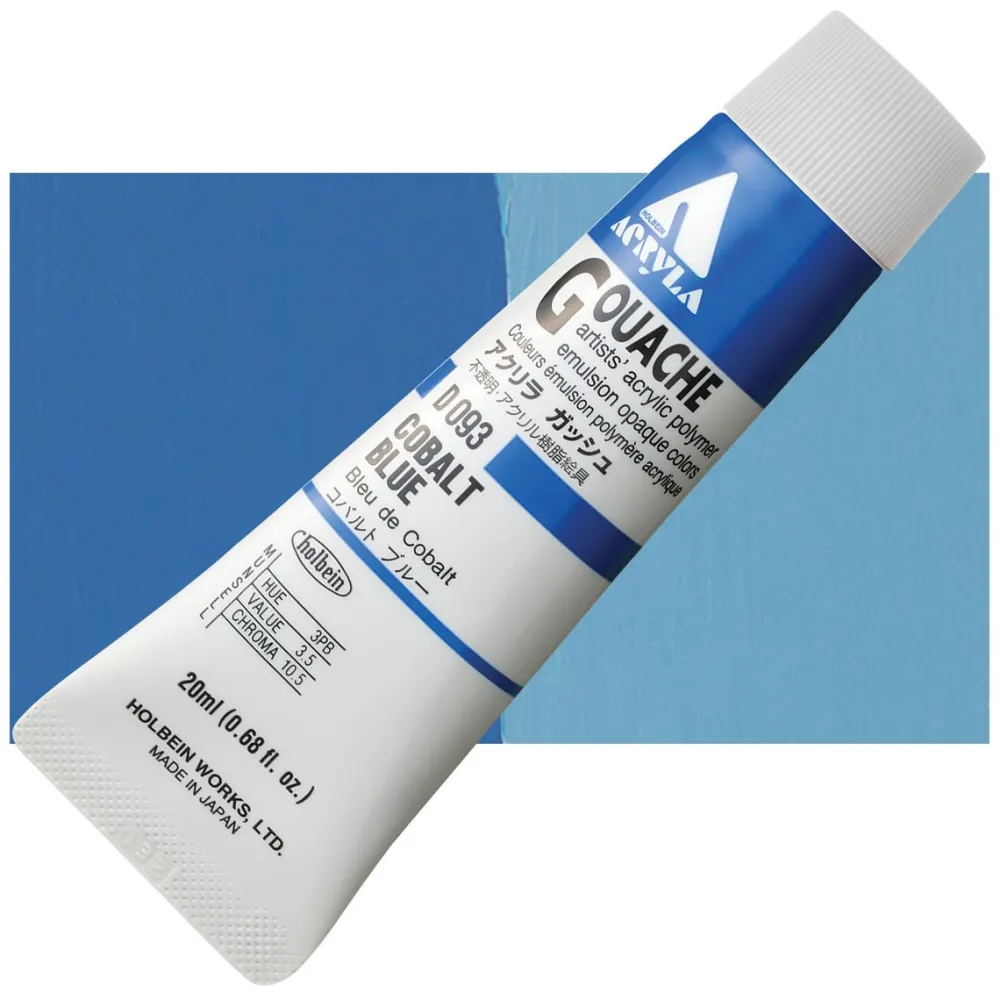 Holbein Farba gwasz Acryla Gouache - - Cobalt Blue, 20 ml