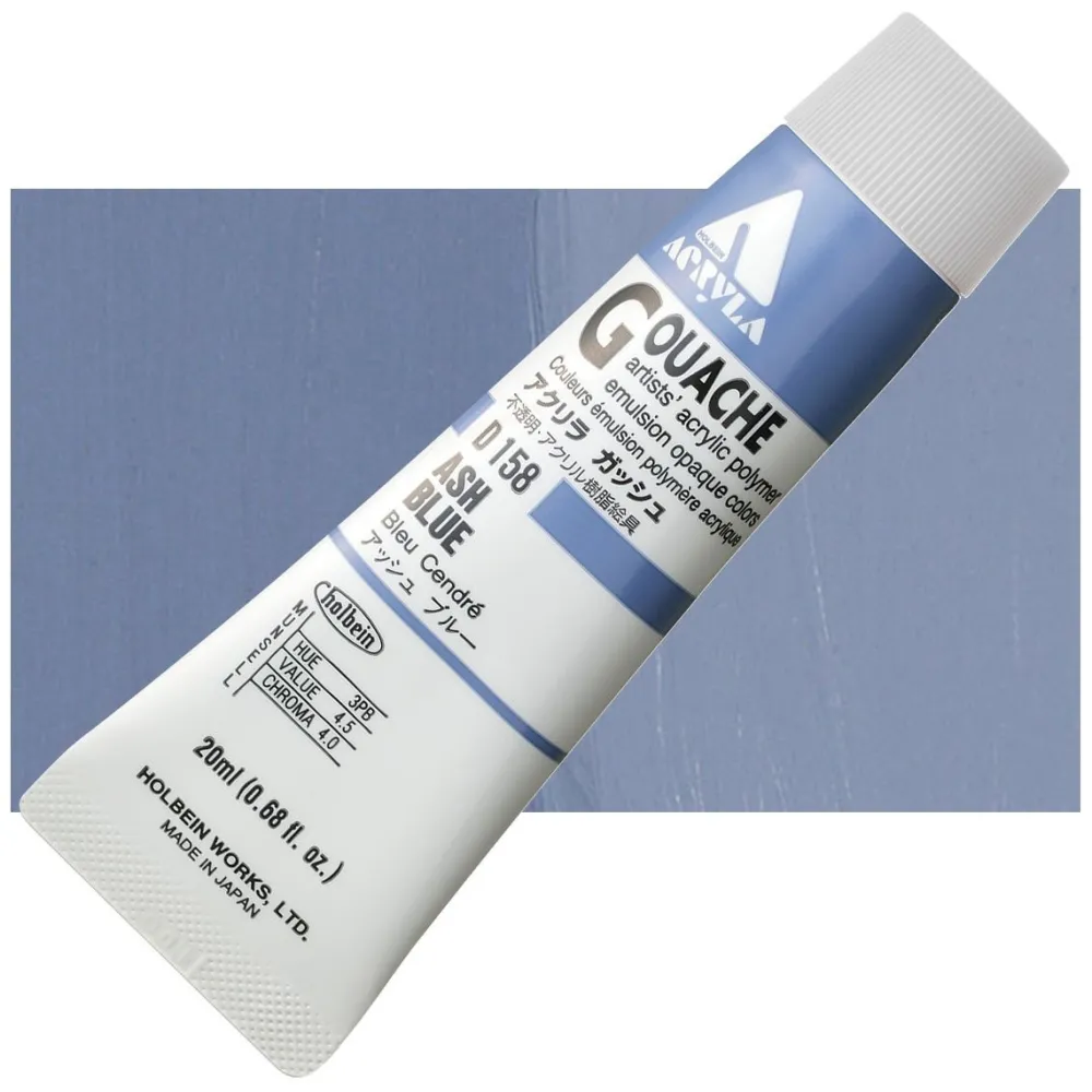 Holbein Farba gwasz Acryla Gouache - - Ash Blue, 20 ml