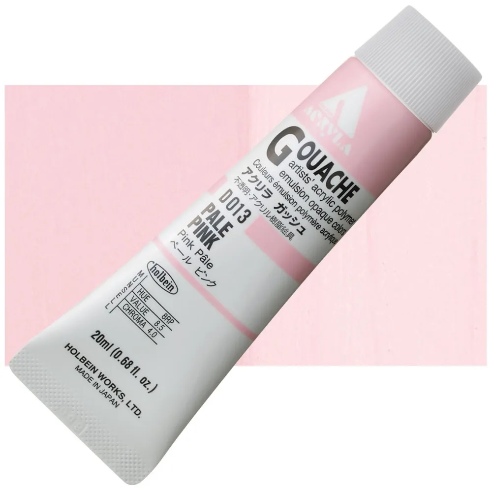 Holbein Farba gwasz Acryla Gouache - - Pale Pink, 20 ml