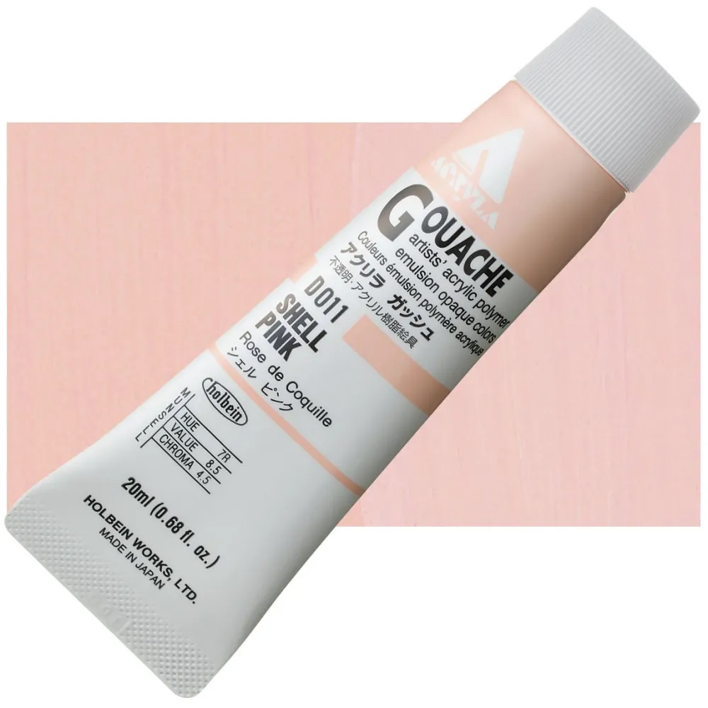 Holbein Farba gwasz Acryla Gouache - - Shell Pink, 20 ml