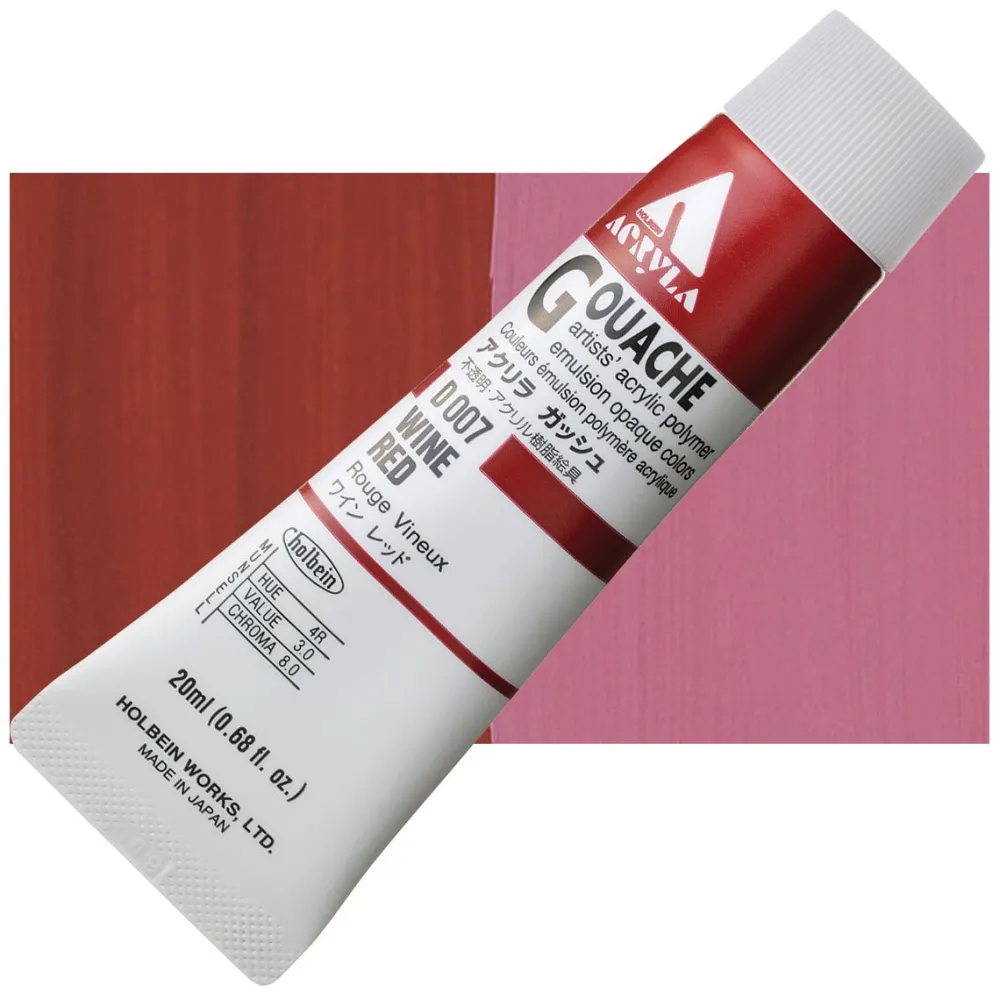 Holbein Farba gwasz Acryla Gouache - - Wine Red, 20 ml