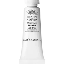 Winsor & Newton Farba gwasz Designers Gouache - - Zinc White, 14 ml