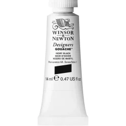 Winsor & Newton Farba gwasz Designers Gouache - - Ivory Black, 14 ml