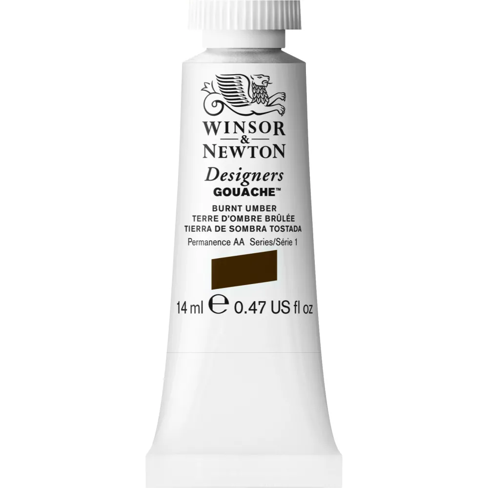 Winsor & Newton Farba gwasz Designers Gouache - - Burnt Umber, 14 ml