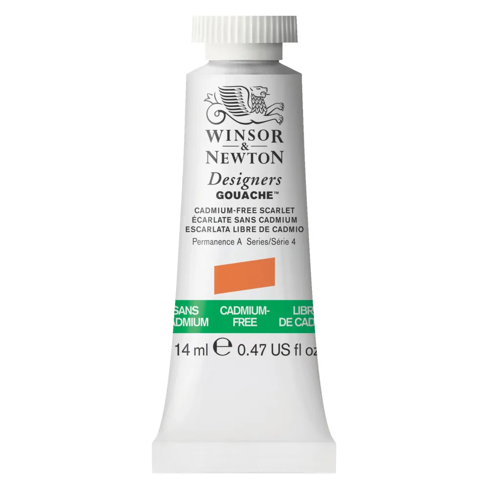 Winsor & Newton Farba gwasz Designers Gouache - - Cadmium Free Red, 14 ml > Farby Gwasze I Tempery