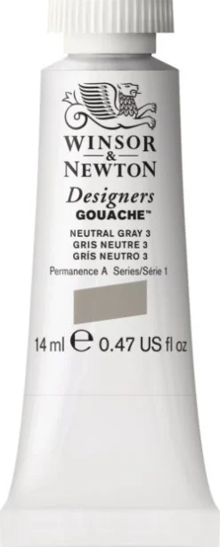 Winsor & Newton Farba gwasz Designers Gouache - - Neutral Grey 3, 14 ml