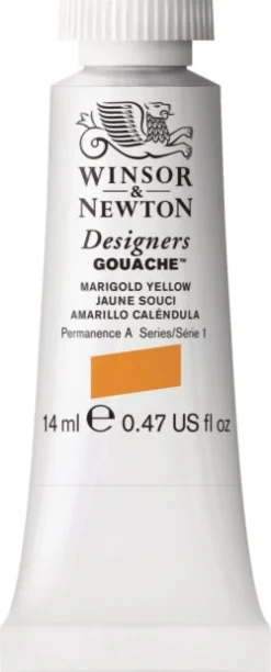 Winsor & Newton Farba gwasz Designers Gouache - - Marigold Yellow, 14 ml