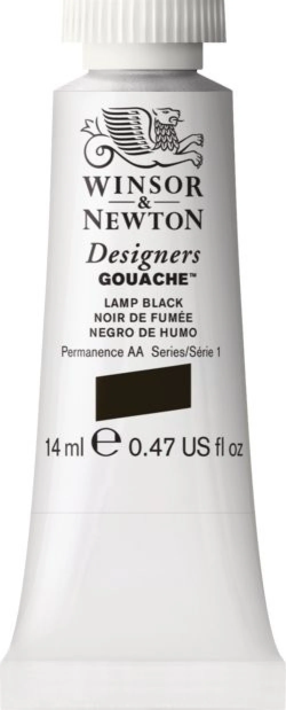 Winsor & Newton Farba gwasz Designers Gouache - - Lamp Black, 14 ml