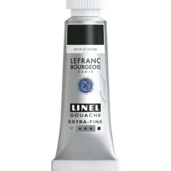 Lefranc & Bourgeois Farba gwasz Linel - - Deep Black 14 ml > Farby Gwasze I Tempery