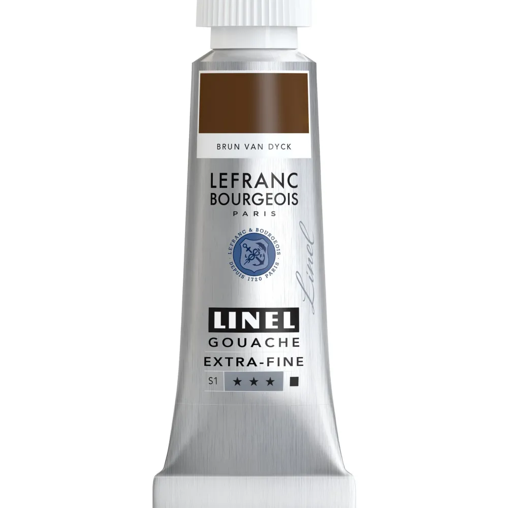 Lefranc & Bourgeois Farba gwasz Linel - - Van Dyck Brown 14 ml