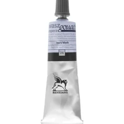 Renesans Farba gwasz - - 26, ivory black, 60 ml