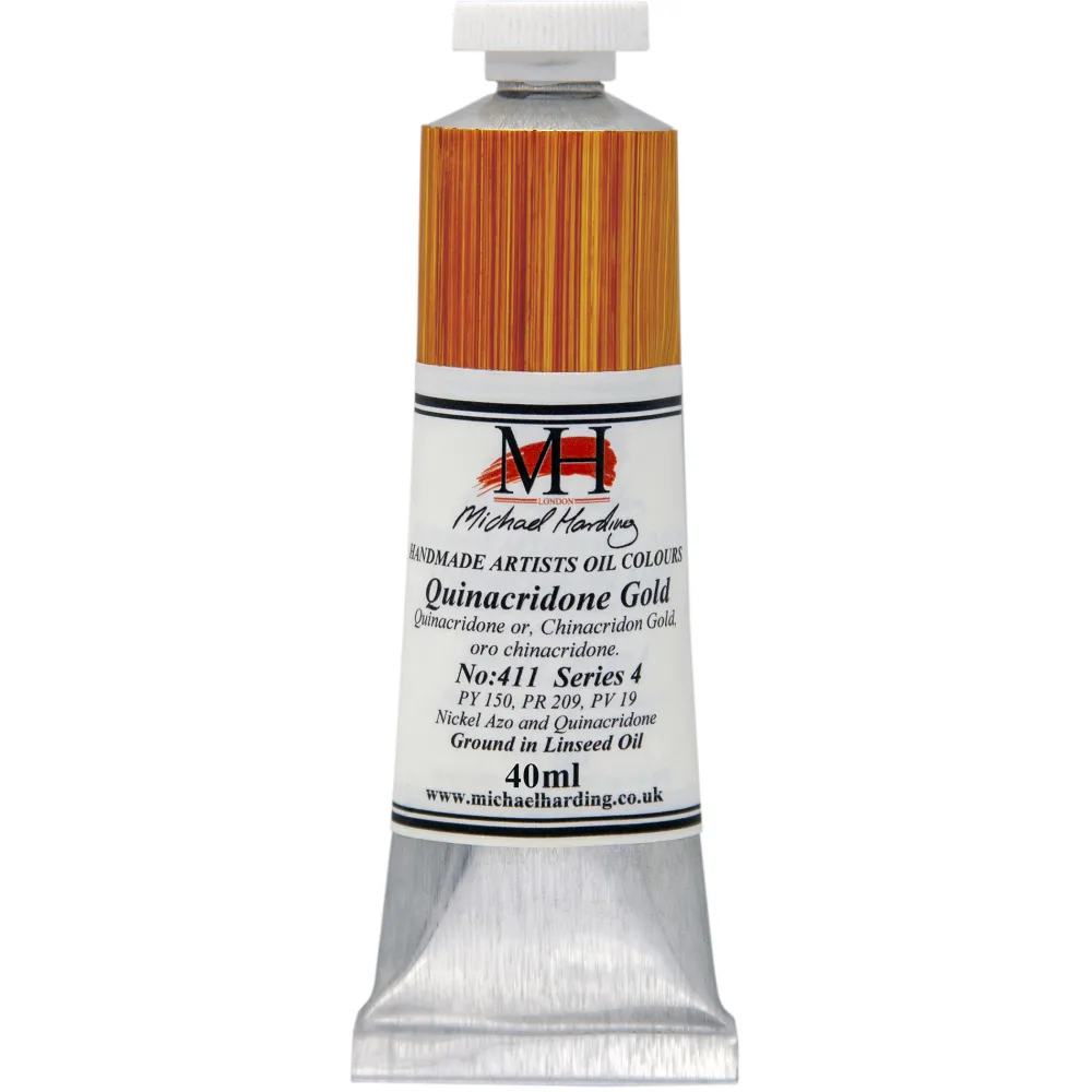 Michael Harding Farba olejna - - 411, Quinacridone Gold, 40 ml