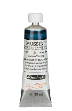 Schmincke Farba olejna Mussini - - 496, Transparent Oriental Blue, 35 ml > Farby Olejne