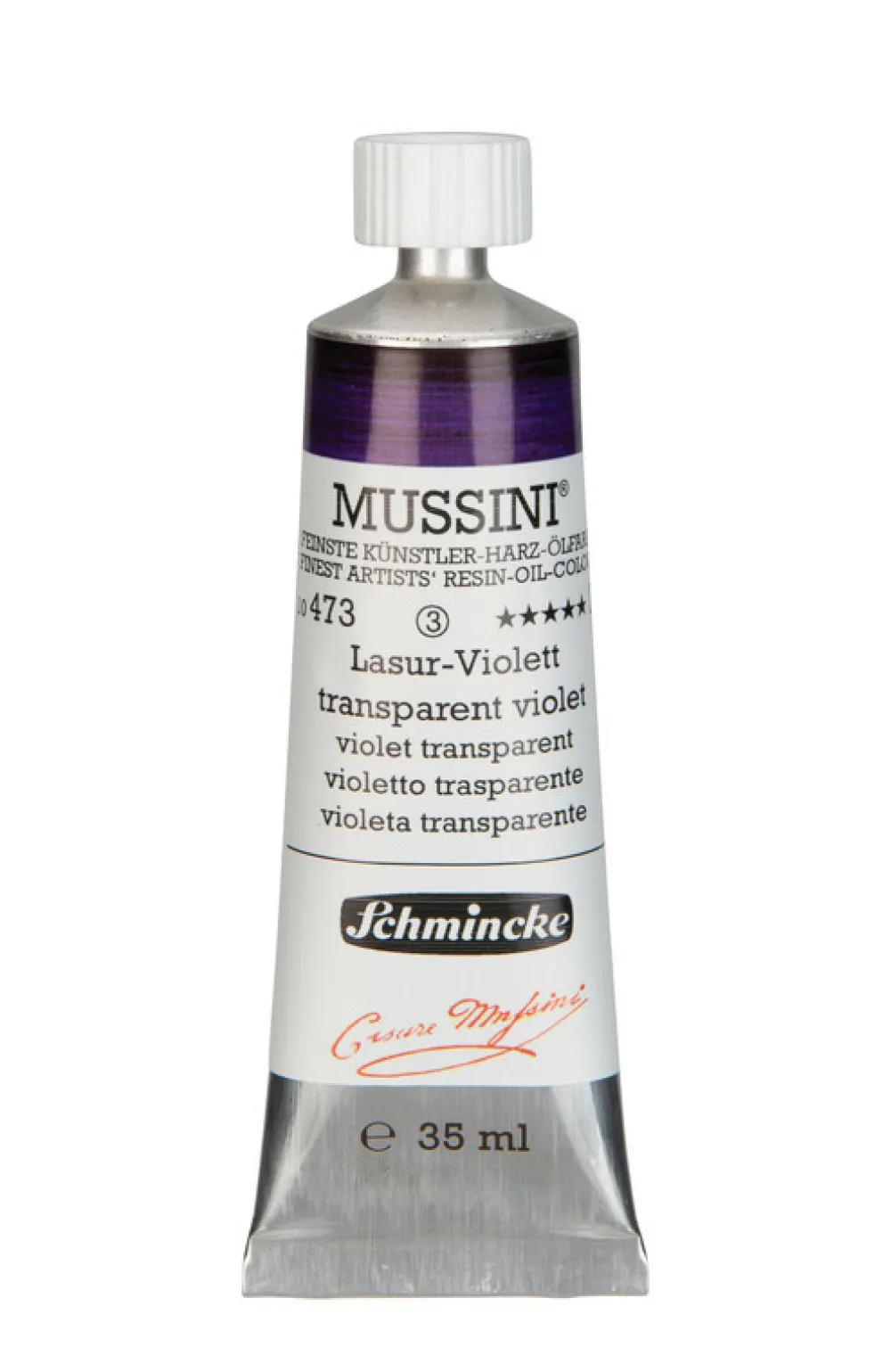 Schmincke Farba olejna Mussini - - 473, Transparent Violet, 35 ml