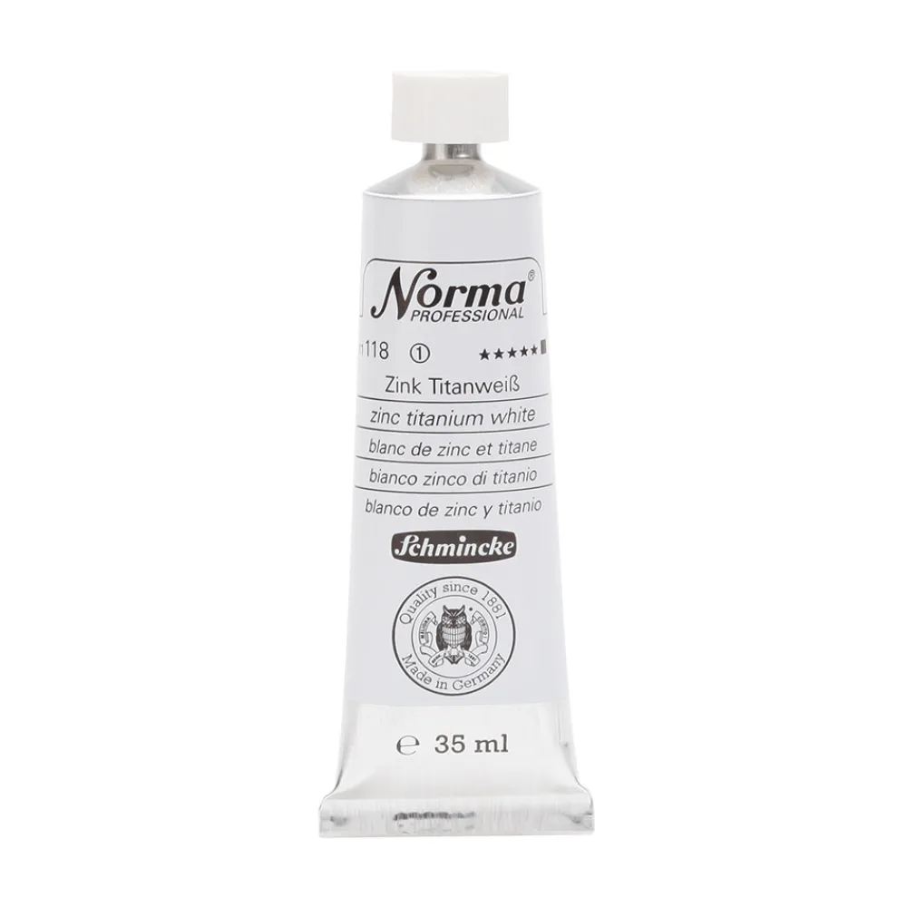 Schmincke Farba olejna Norma Professional - - 118, Zinc Titanium White, 35 ml > Farby Olejne