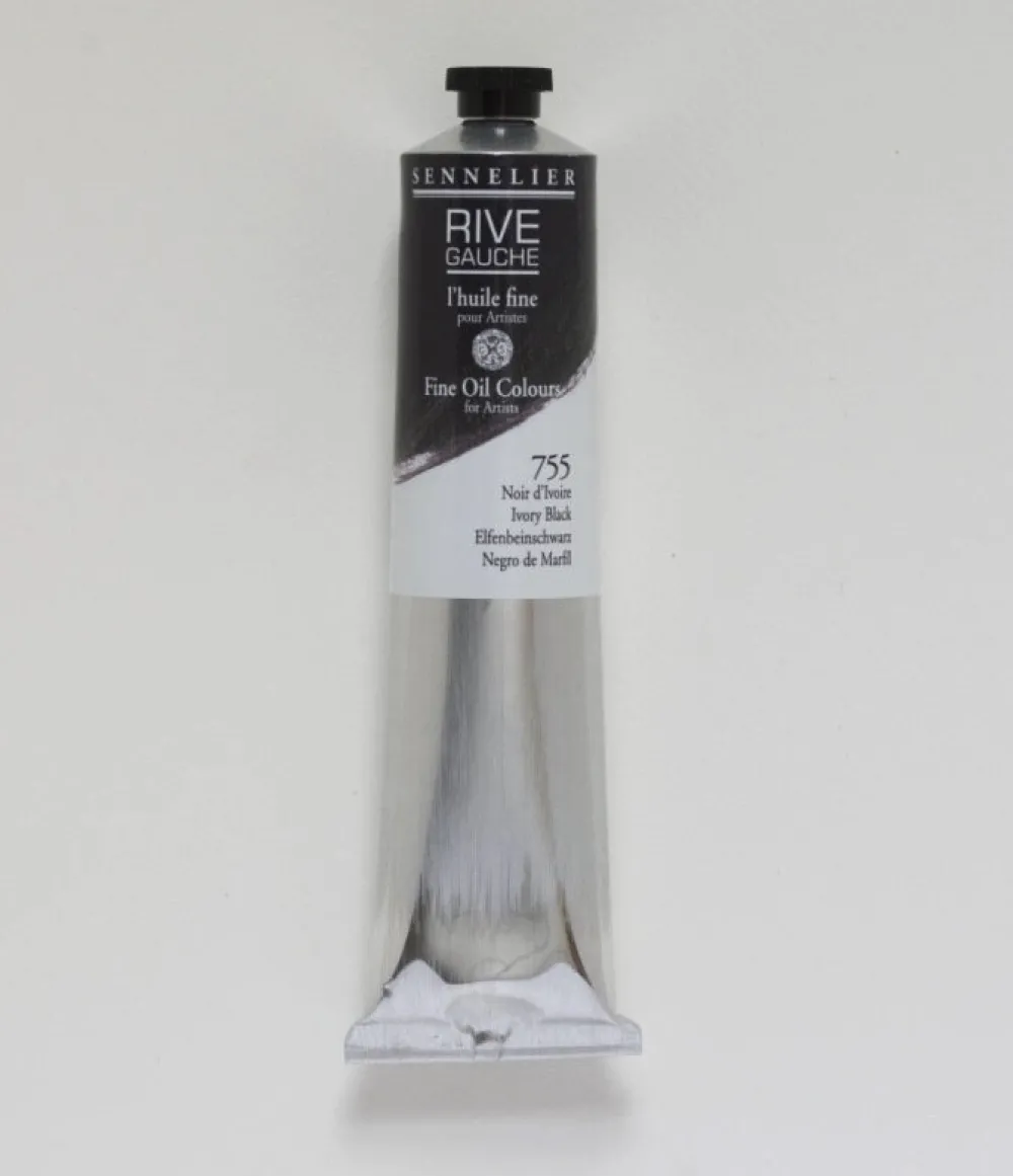 Sennelier Farba olejna Rive Gauche - - 755, Ivory Black, 200 ml