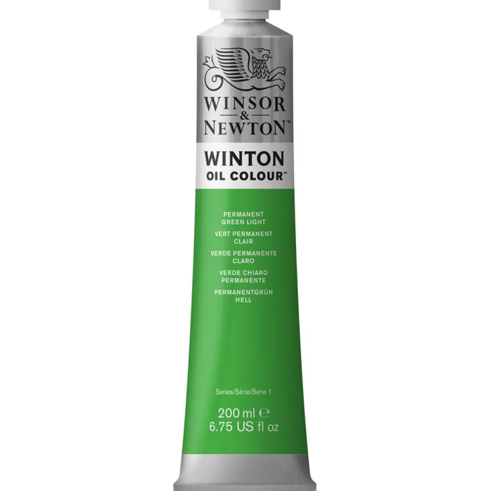 Winsor & Newton Farba olejna Winton Oil Colour - - permanent green light, 200 ml