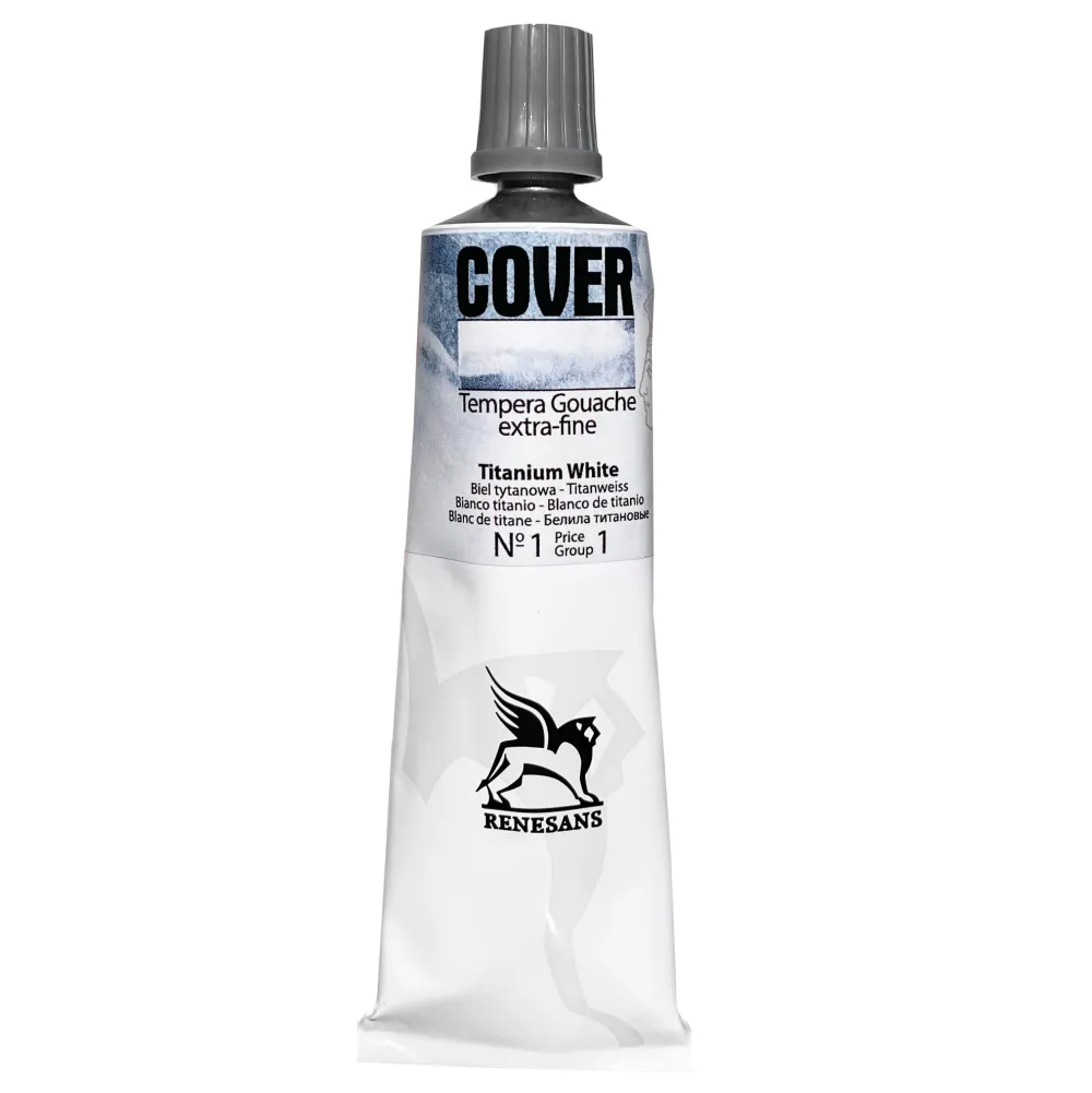 Renesans Farba Tempera Cover - - 01, biel tytanowa, 60 ml > Farby Gwasze I Tempery