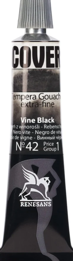 Renesans Farba Tempera Cover - - 42, czerń z winorośli, 20 ml
