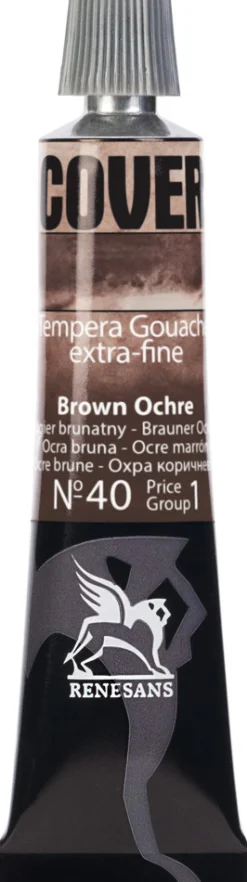 Renesans Farba Tempera Cover - - 40, ugier brunatny, 20 ml