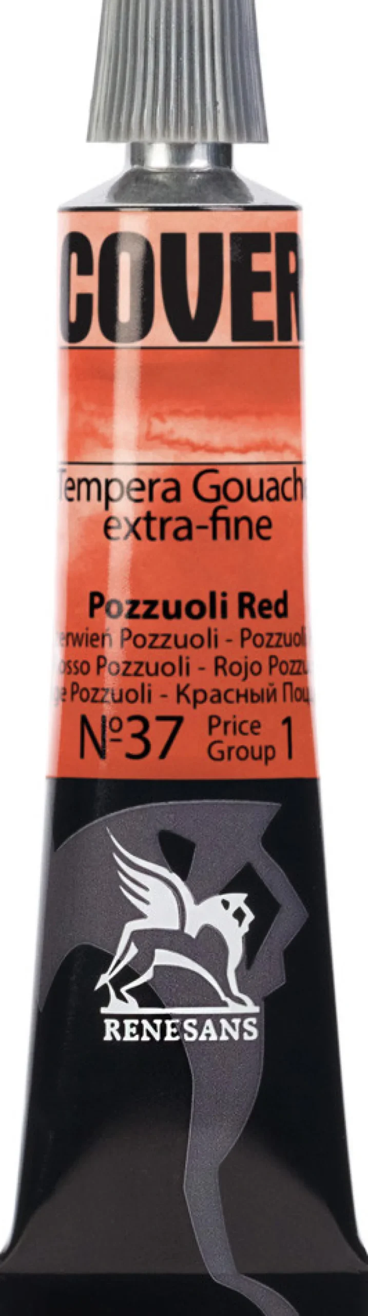 Renesans Farba Tempera Cover - - 37, czerwień pozzuoli, 20 ml