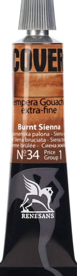 Renesans Farba Tempera Cover - - 33, ziemia sieneńska naturalna, 20 ml > Farby Gwasze I Tempery