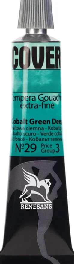Renesans Farba Tempera Cover - - 29, zieleń kobaltowa ciemna, 20 ml > Farby Gwasze I Tempery